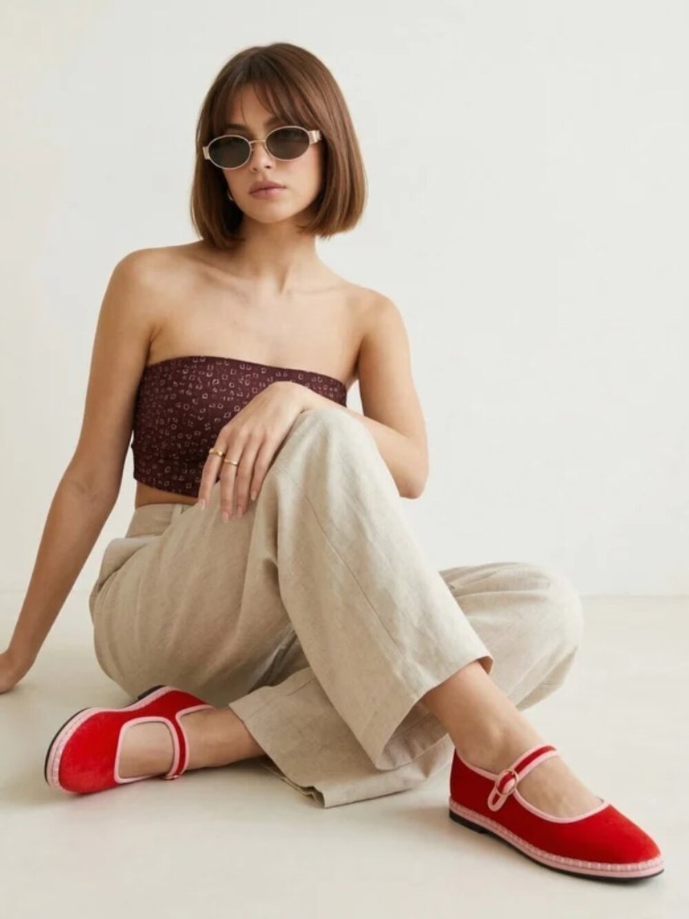 Cushionaire Missy Velvet Mary Jane Ballet Flats (For Women)
